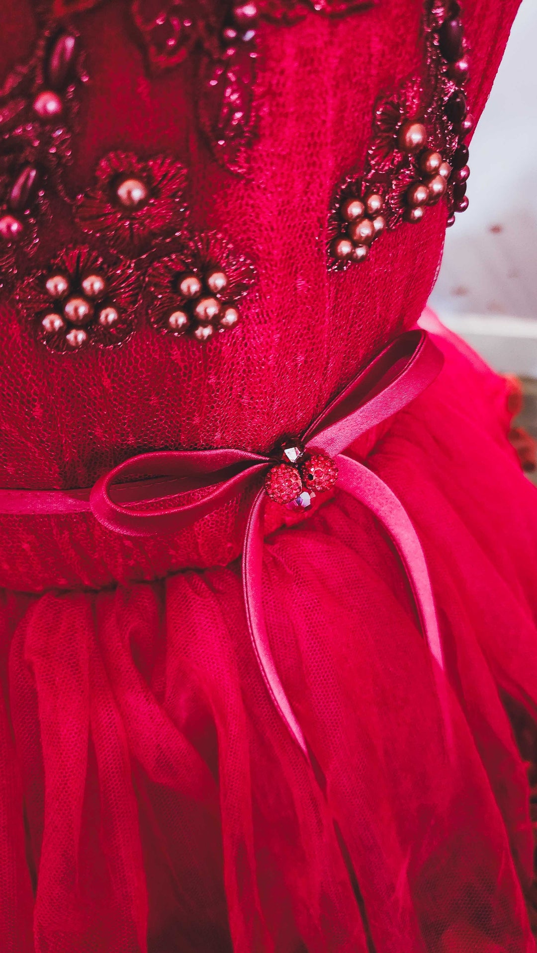 One of a Kind Tiered Ruffle Skirt Gown - Size 8-10