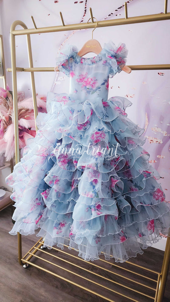 Porcelain Doll Gown in Blue
