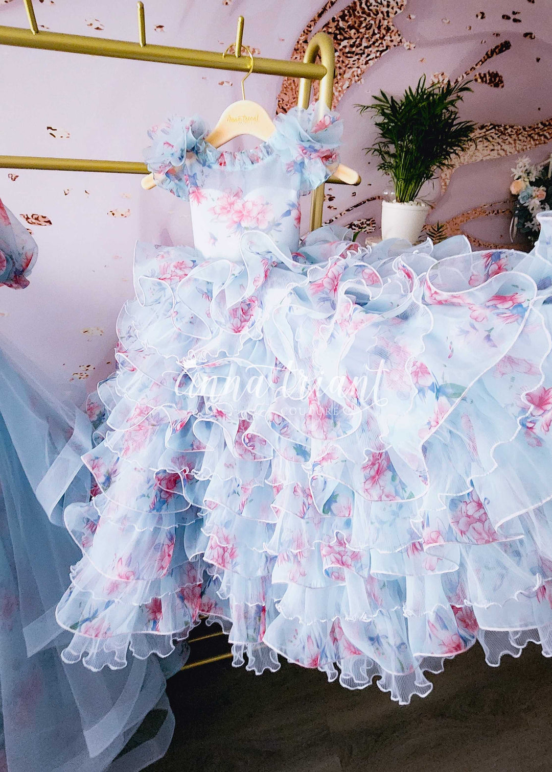 Porcelain Doll Gown in Blue