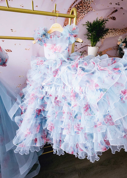 Porcelain Doll Gown in Blue