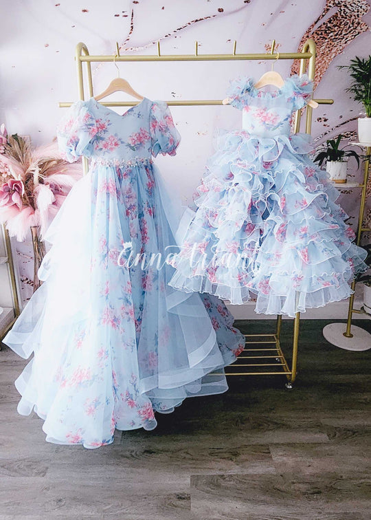 Porcelain Doll Gown in Blue