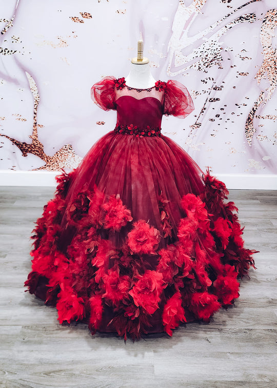 Scarlet Plume Symphony Gown