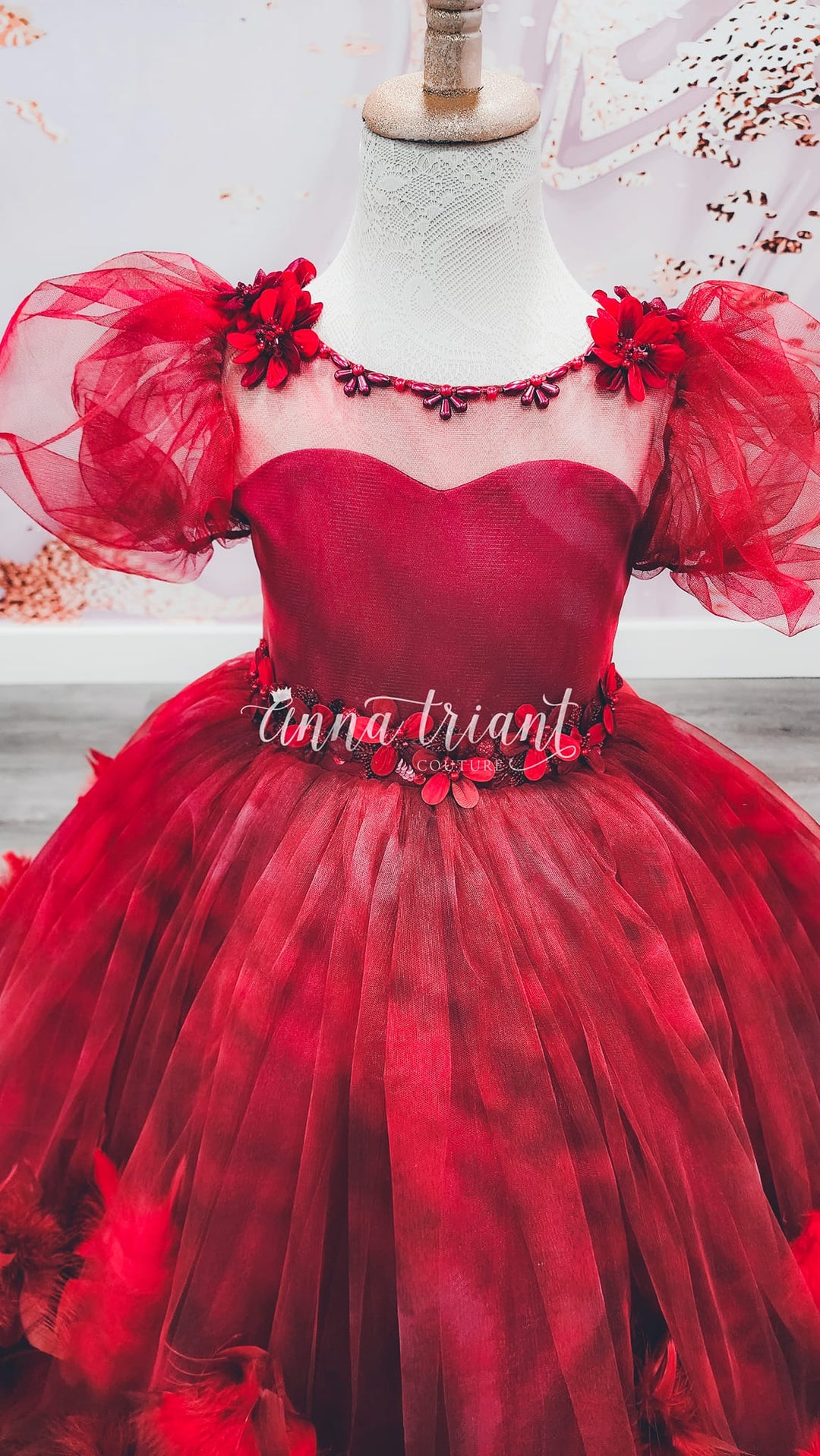 Scarlet Plume Symphony Gown