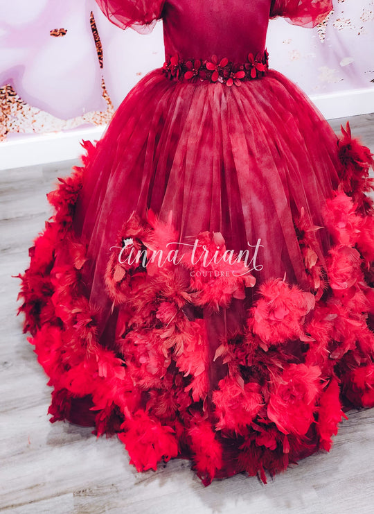 Scarlet Plume Symphony Gown