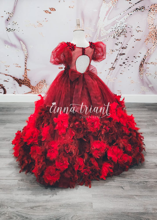Scarlet Plume Symphony Gown