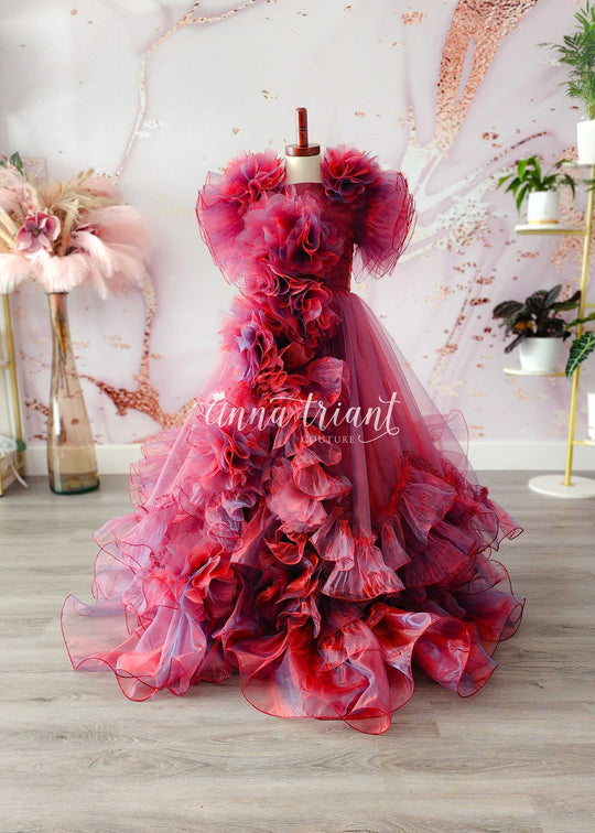 Siren Gown in Intense Red