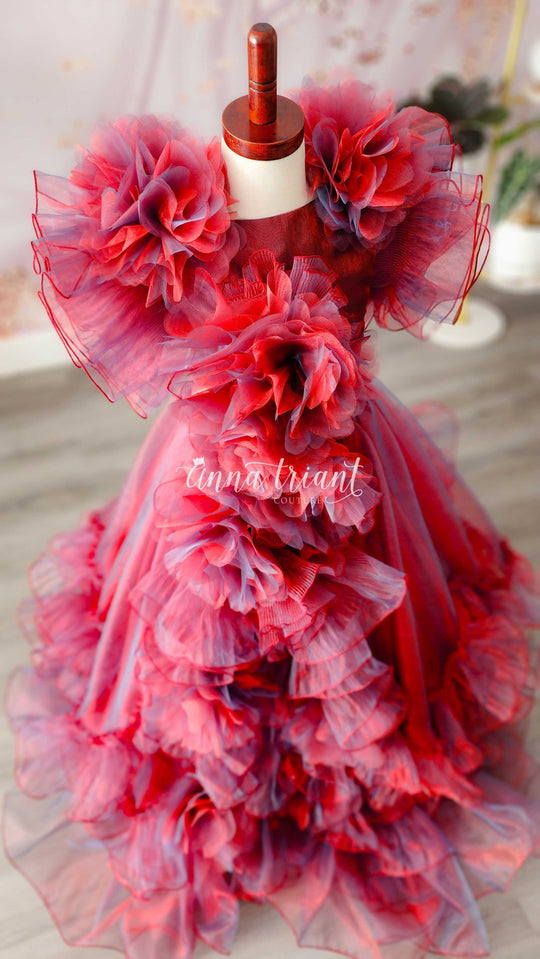 Siren Gown in Intense Red