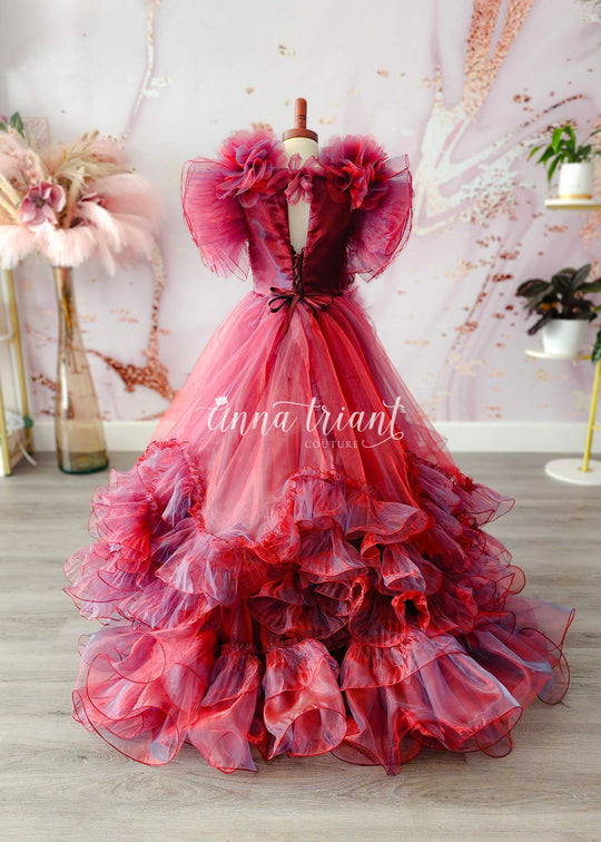Siren Gown in Intense Red