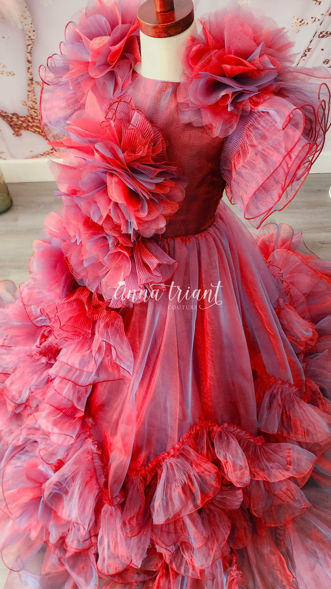 Siren Gown in Intense Red