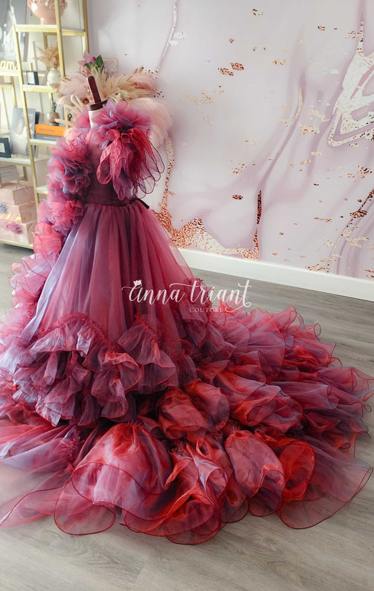 Siren Gown in Intense Red