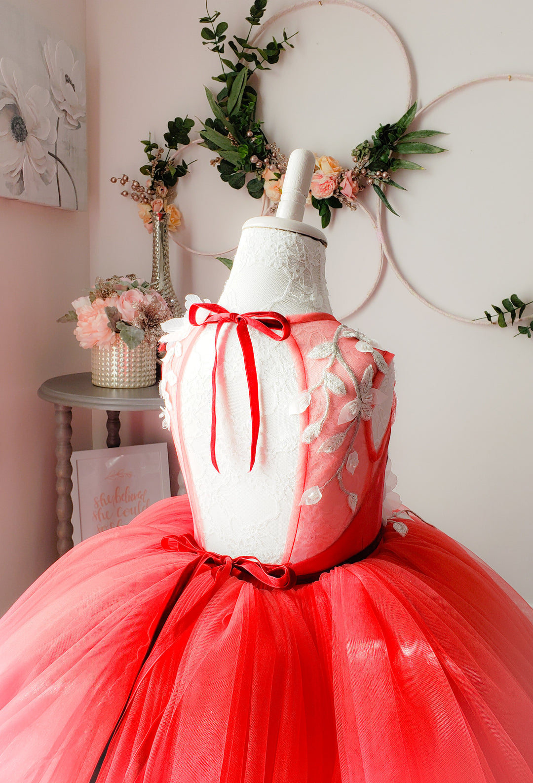 Amaryllis Gown in Red Ombre