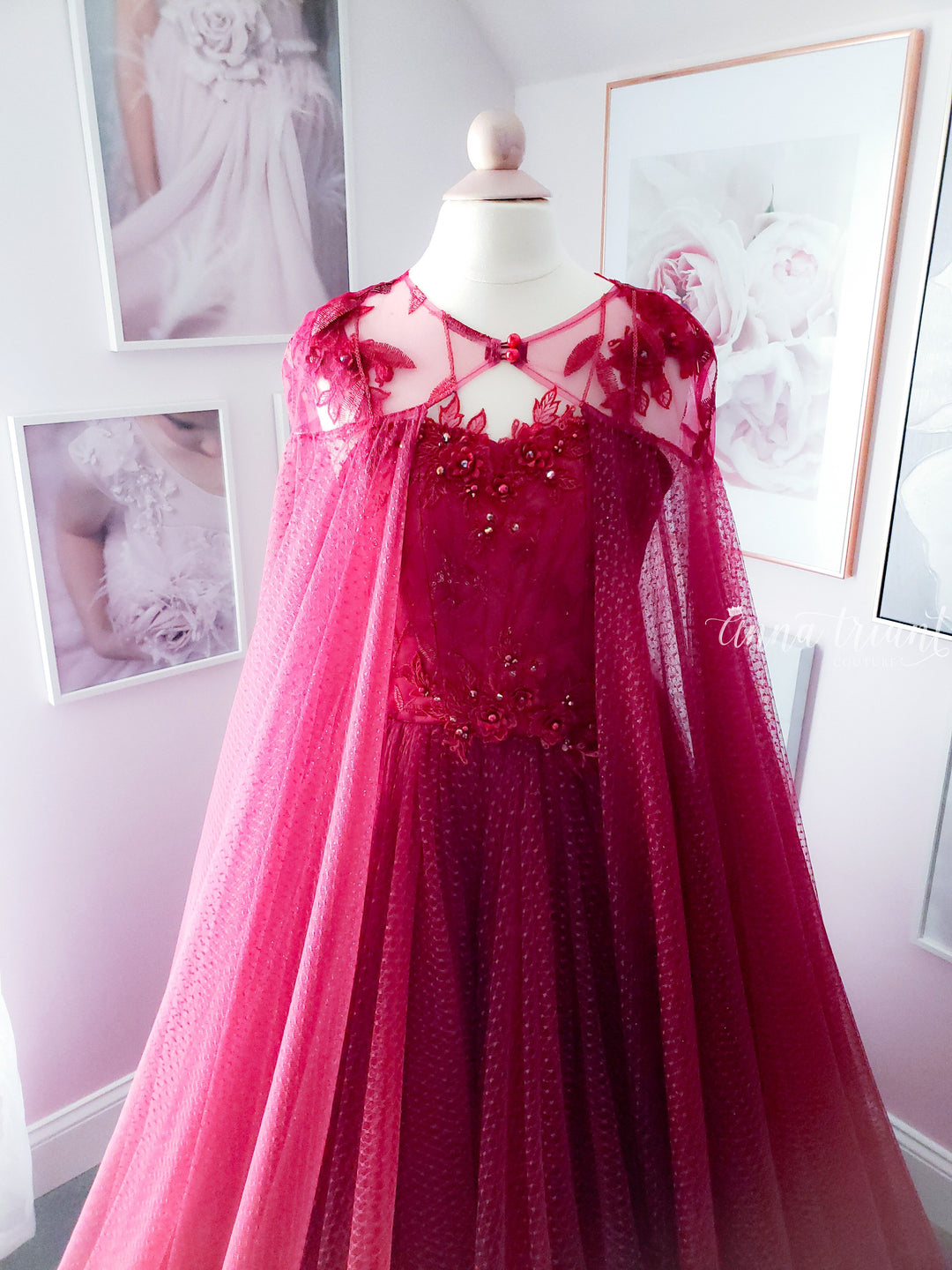 Crimson Poise Gown