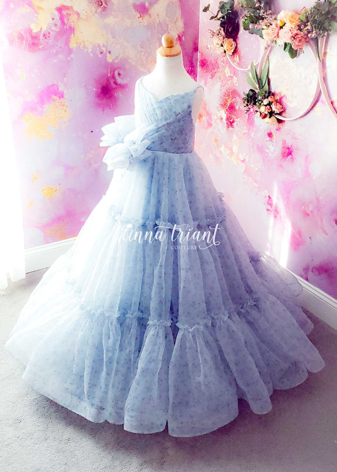 Ditsy Floral Organza Gown