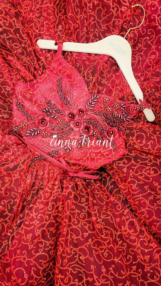 Forest Nymph Dress in Red