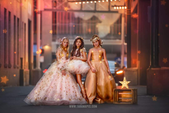 Golden Starburst Gown