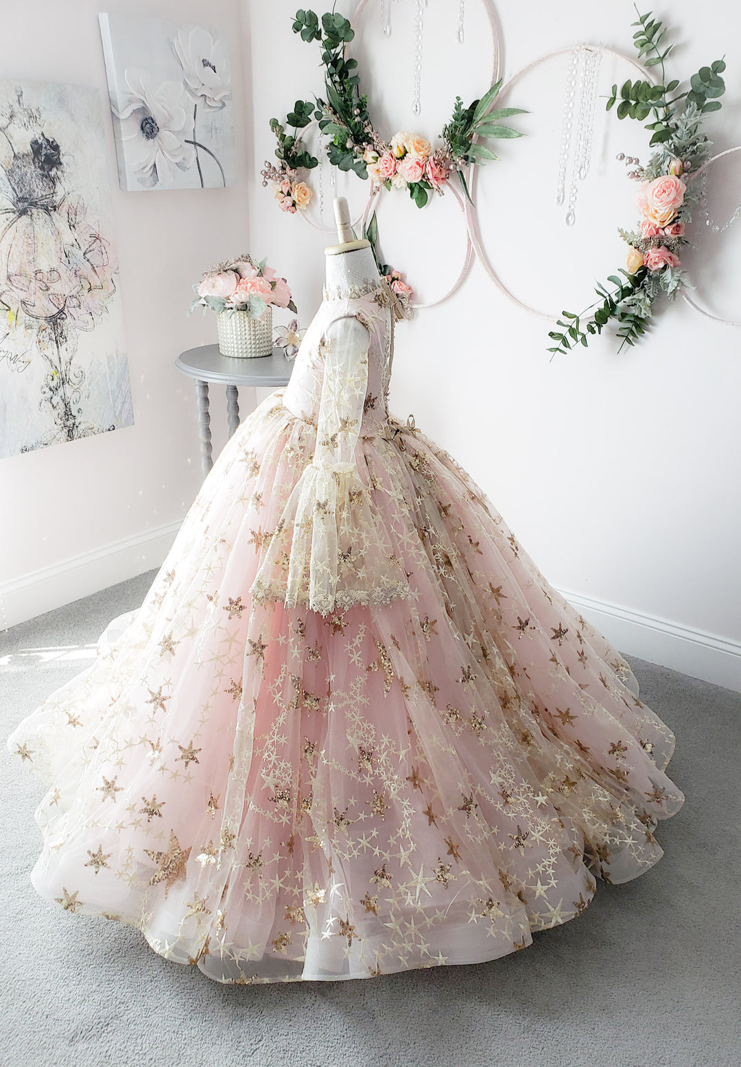 Golden Starburst Gown