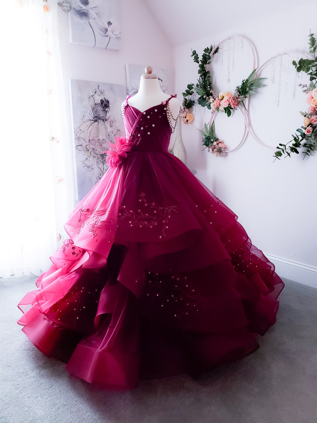 Refined Burgundy Gown