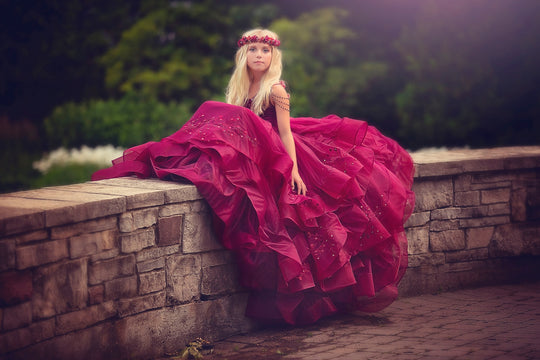 Refined Burgundy Gown