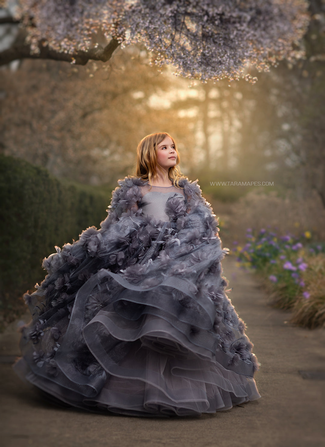 Blooming Monochrome Gown