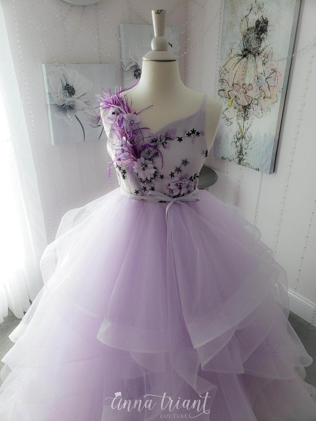 Violet Cascades Gown